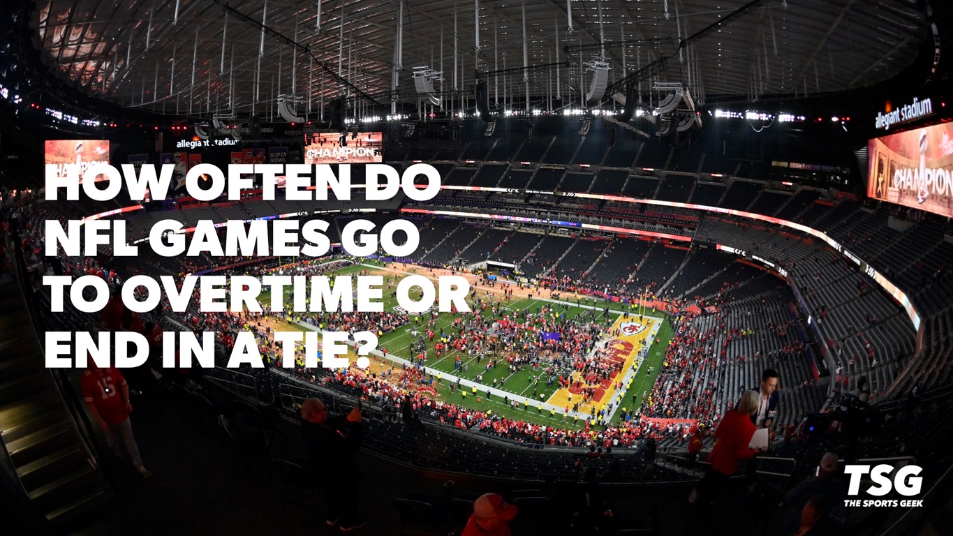 How often do NFL games go to overtime or end in a tie?