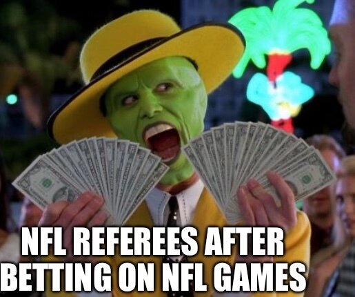 NFL referee betting meme