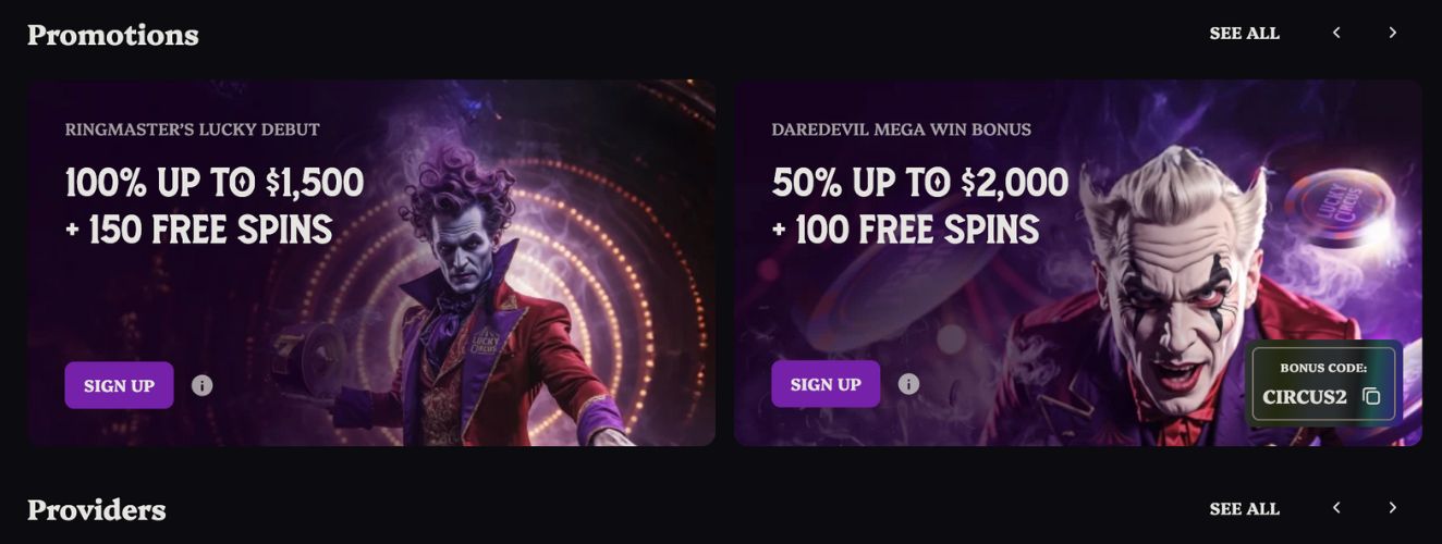Lucky Circus promos