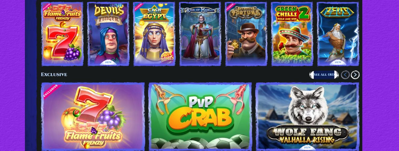 Spinight Casino games