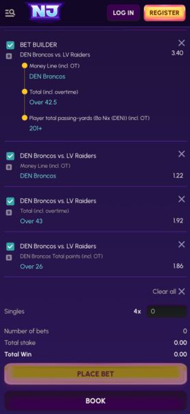 Nova Jackpot betslip