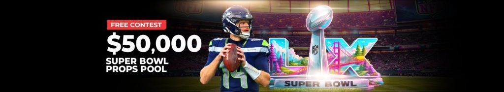 BetOnline $50,000 Super bowl Props Pool betting contest.
