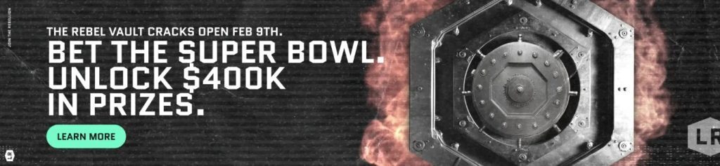 Lucky Rebel $400k Super Bowl Vault betting contest.