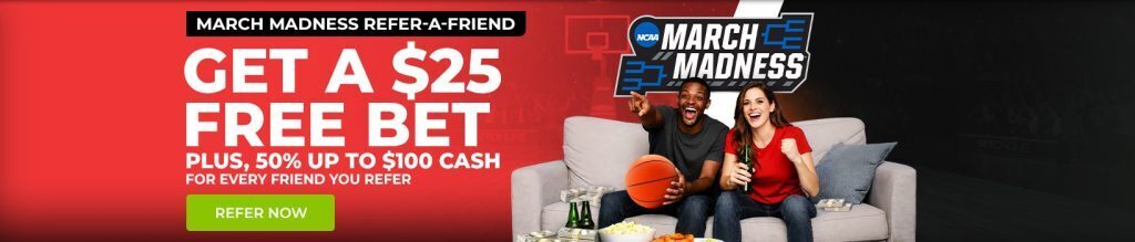 BetOnline March Madness referral bonus.