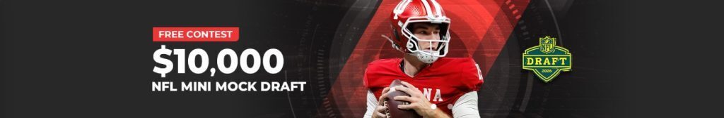 BetOnline NFL Mini Mock Draft contest banner.