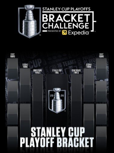 Official NHL Stanley Cup Playoff bracket contest promo.