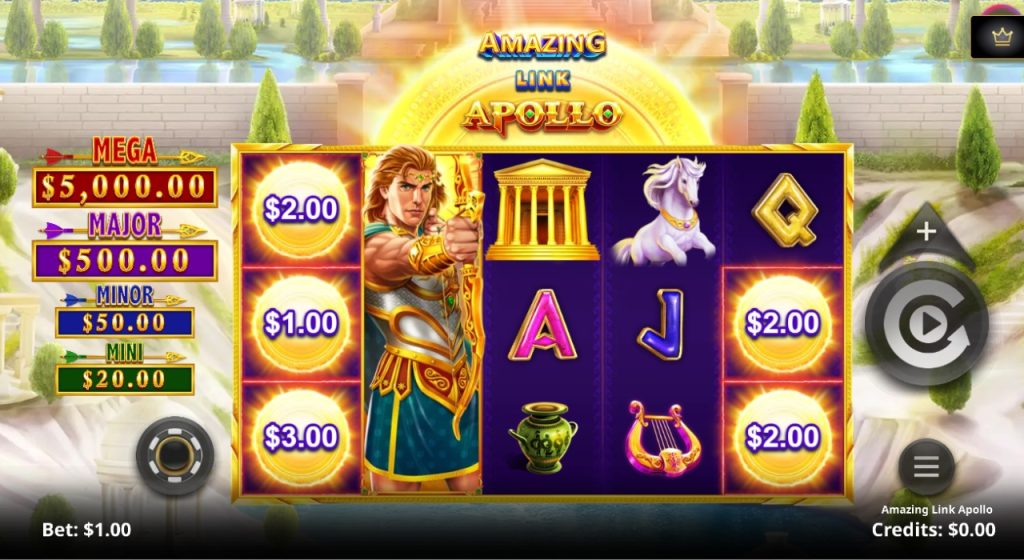 Amazing Link Apollo slot gameplay.