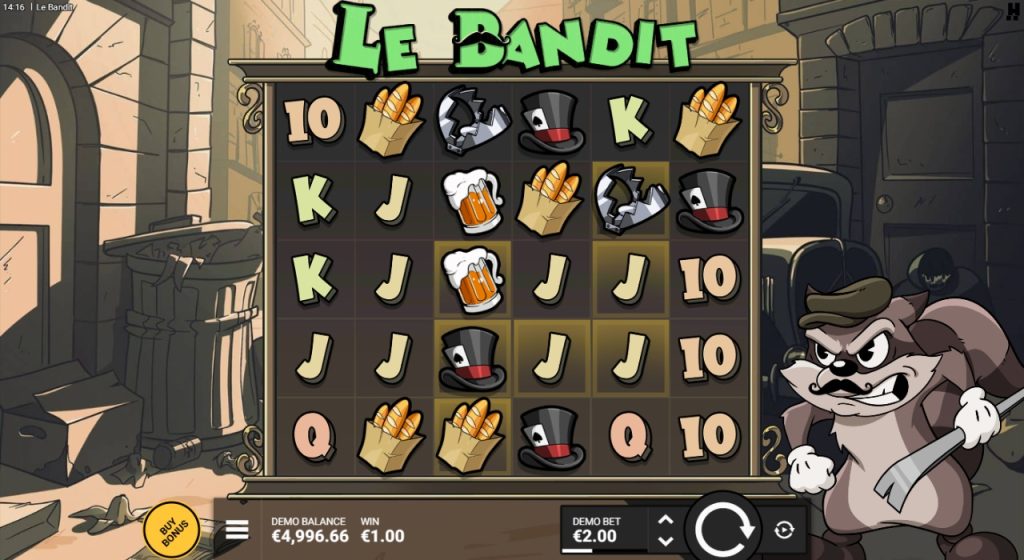 Le Bandit slot gameplay.
