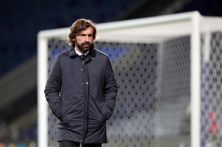 Andrea Pirlo walks off the field during a Juventus game.