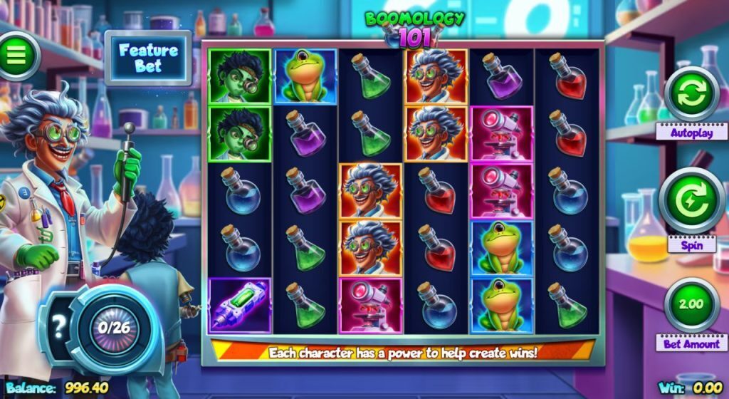 Boomology 101 online slot gameplay