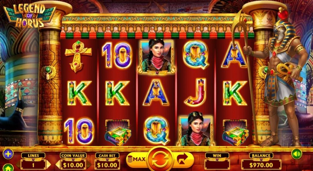 Legend of Horus online slot gameplay.